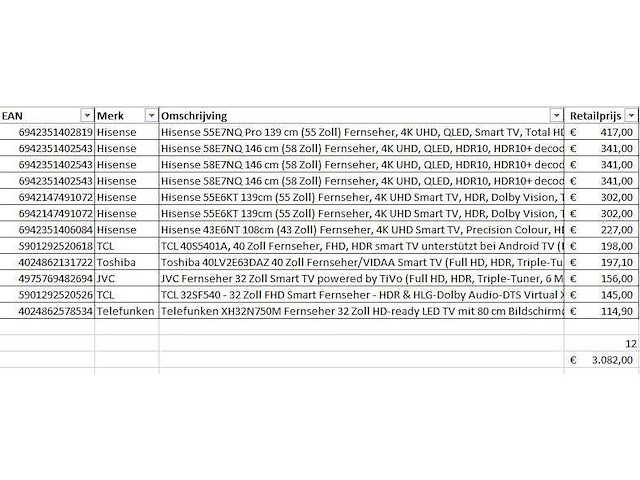 Pallet televisies retourgoederen - 12 items - afbeelding 7 van  9
