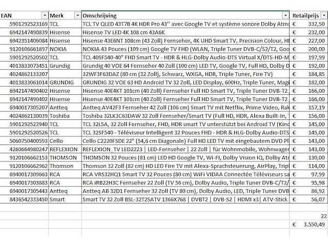 Pallet televisies retourgoederen - 22 items - afbeelding 7 van  8