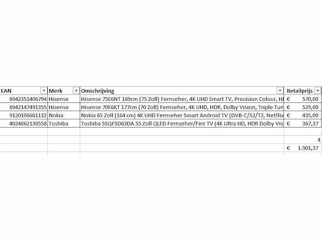 Pallet televisies retourgoederen - 4 items - afbeelding 7 van  9