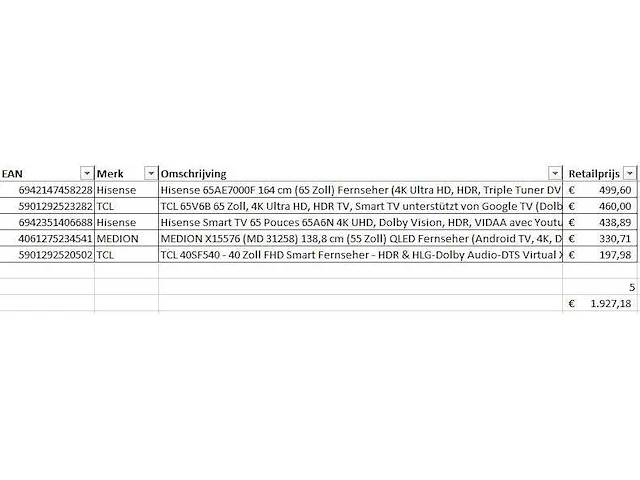 Pallet televisies retourgoederen - 5 items - afbeelding 6 van  8