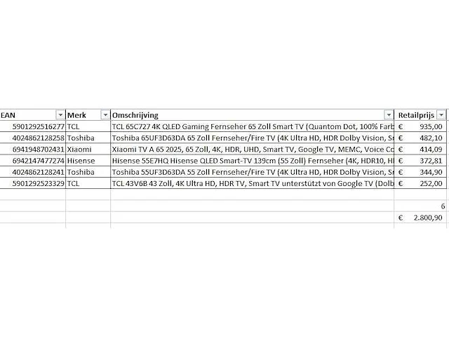 Pallet televisies retourgoederen - 6 items - afbeelding 6 van  8