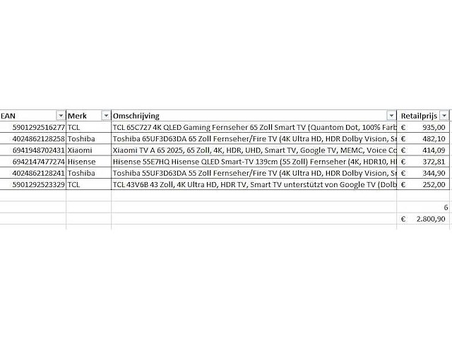 Pallet televisies retourgoederen - 6 items - afbeelding 6 van  8