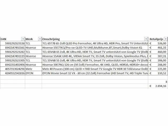 Pallet televisies retourgoederen - 8 items - afbeelding 7 van  9