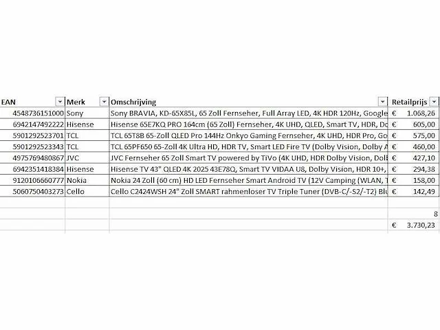 Pallet televisies retourgoederen - 8 items - afbeelding 6 van  8