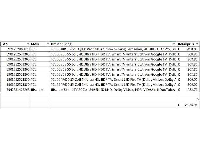 Pallet televisies retourgoederen - 9 items - afbeelding 6 van  7