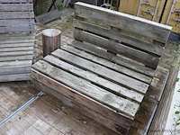 Palletbank - 124x96x86cm - afbeelding 2 van  3