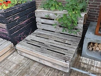 Palletbank - 124x96x86cm - afbeelding 1 van  3