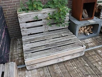 Palletbank - 124x96x86cm - afbeelding 2 van  3