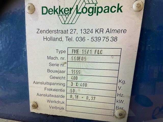 Palletfoliewikkelaar - 1999 - pme15/1flc - palletfoliewikkelaar - afbeelding 6 van  7