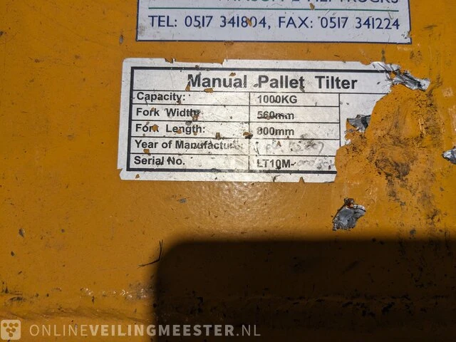 Palletheffer met kantelaar - afbeelding 8 van  11