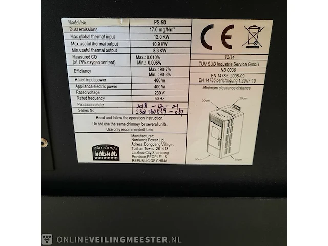 Palletkachel norrlands, ps-50, bouwjaar 2018 - afbeelding 7 van  15