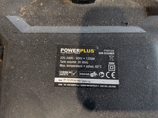 Palletkachel stofzuiger, power plus, 1200 watt cleaner, zwart - afbeelding 6 van  9