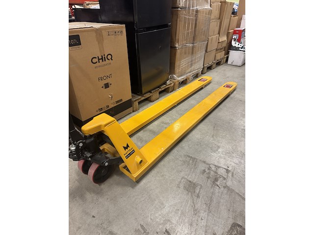 Palletwagen 200 cm max. 2000 kg dubbel voorwiel mattral, bouwjaar 2022 - afbeelding 3 van  7