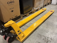 Palletwagen 200 cm max. 2000 kg dubbel voorwiel mattral, bouwjaar 2022 - afbeelding 3 van  7