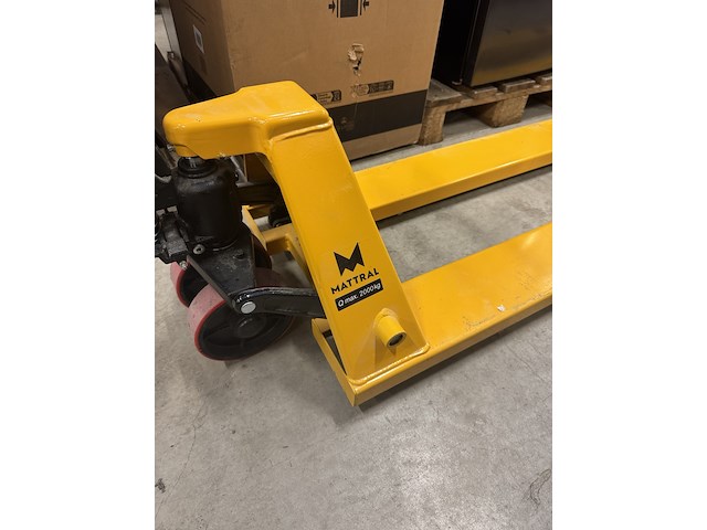 Palletwagen 200 cm max. 2000 kg dubbel voorwiel mattral, bouwjaar 2022 - afbeelding 5 van  7