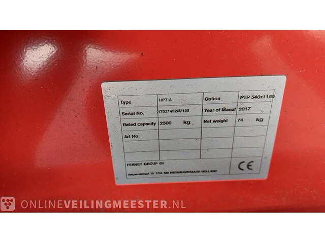 Palletwagen kelfort, hpt-a 2500 kilo, bouwjaar 2017 - afbeelding 7 van  7