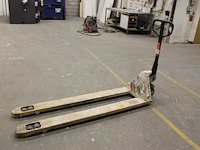 Palletwagen met lepels met lengte 180 cm. let op! afhalen in overleg einde 2e afhaaldag. - afbeelding 1 van  2