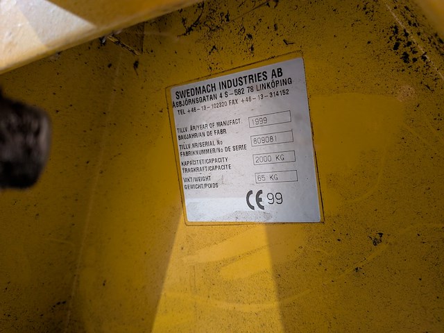 Palletwagen, swedmach, 2 t., 1999 - afbeelding 9 van  9