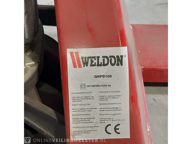 Palletwagen weldon, qrpd100, bouwjaar 2015 - afbeelding 6 van  9