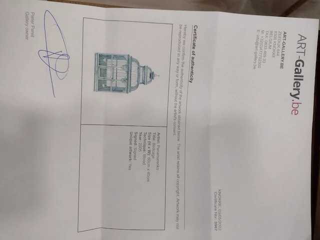 Panamarenko vogelkooi handgesignieerd - afbeelding 7 van  9
