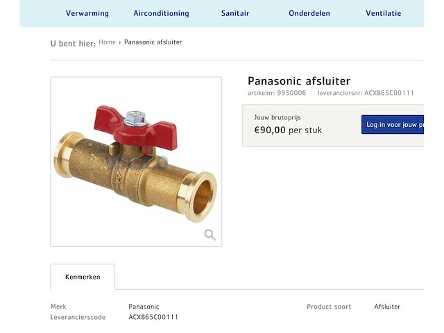 Panasonic acxb65c00111 afsluiter (4x) - afbeelding 5 van  5