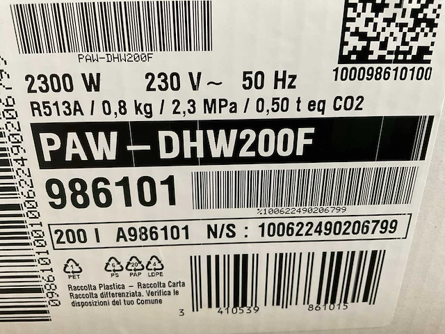 Panasonic / c.i.c.e. 200l - paw-dhw200f - warmtepompboiler (5x) - afbeelding 3 van  3