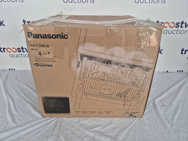 Panasonic nn-cs88lbepg - combi-magnetron - stoomoven - 31 l - 1000 w. - zwart - afbeelding 2 van  2