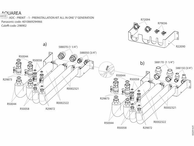 Panasonic prekit tbv all-in-one paw-adc aquarea (8x) - afbeelding 8 van  9