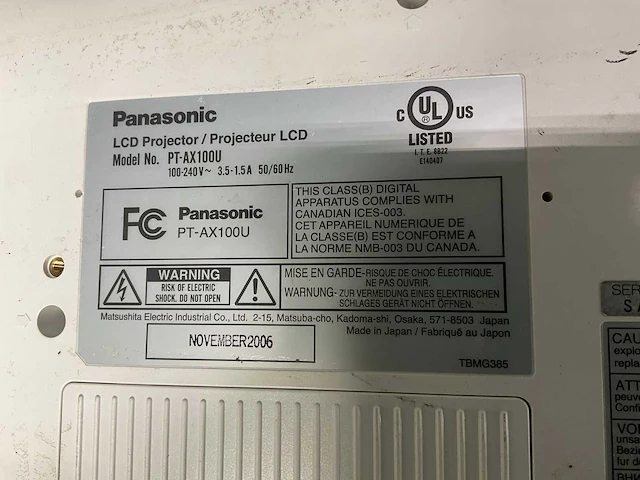 Panasonic pt-ax100u projector lcd - afbeelding 6 van  6