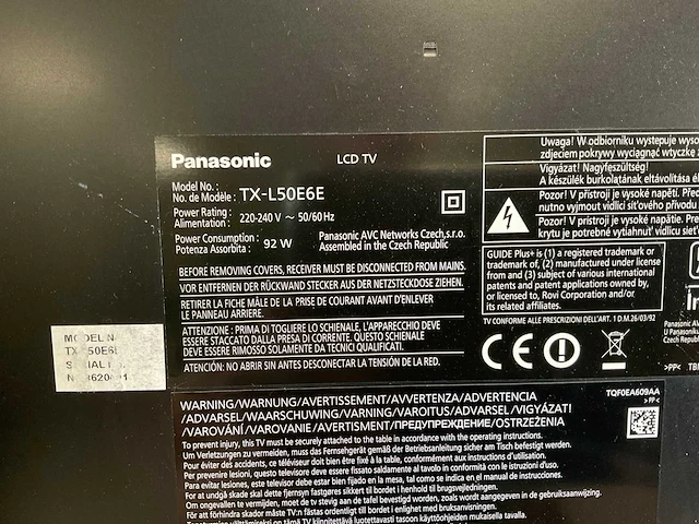 Panasonic (txl50e6e) 50”, 1920x1080 (fhd) lcd monitor - afbeelding 6 van  6