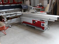 Paneelzaagmachine holzmann type fks 400vf-3200 met stofafzuiginstallatie abs 5000 se en 4 extra zaagbladen....