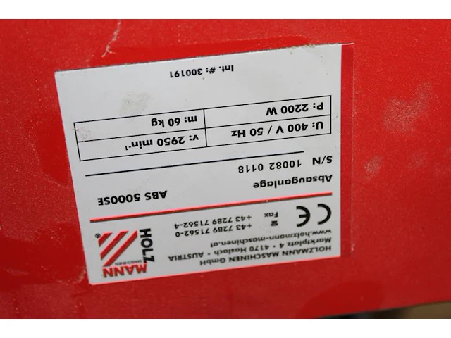 Paneelzaagmachine holzmann type fks 400vf-3200 met stofafzuiginstallatie abs 5000 se en 4 extra zaagbladen.... - afbeelding 9 van  9