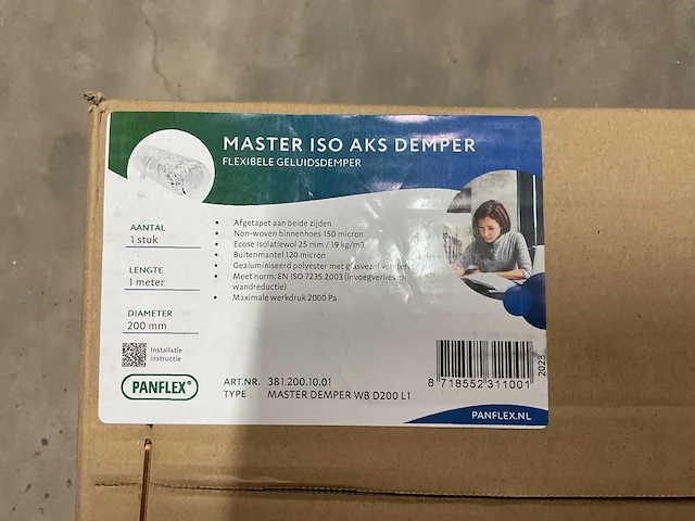 Panflex master demper wb d200 l1 flexibele geluidsdemper (2x) - afbeelding 3 van  3