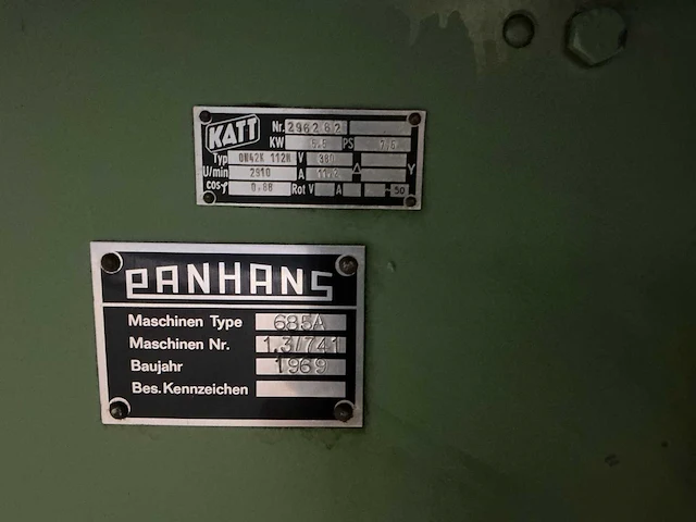 Panhans - 1969 - 685 - formaatcirkelzaagmachine - afbeelding 11 van  12