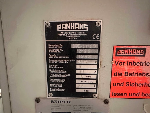 Panhans - eurp 5 - beam sawing machine - 1998 - afbeelding 10 van  12