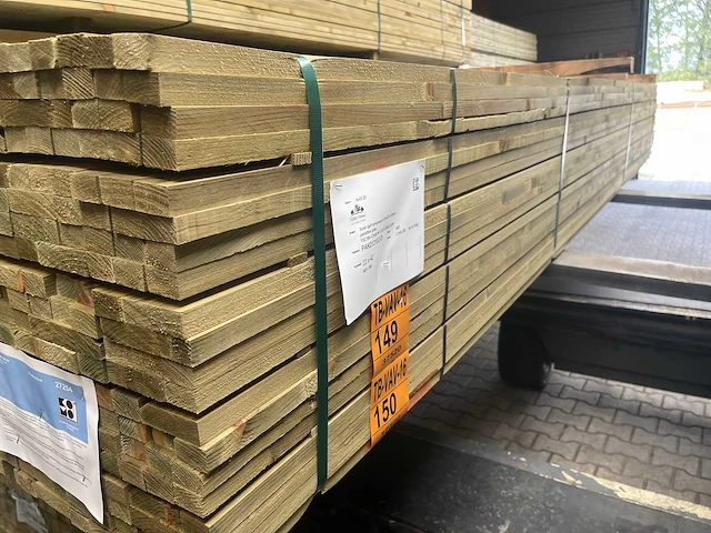 Panlatten groen geïmpregneerd 3900x39x21mm (300x) - afbeelding 2 van  3