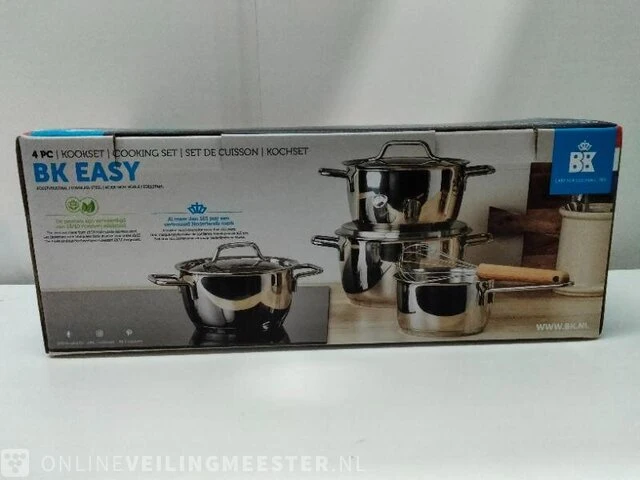 Pannenset 4 delig bk easy, cc003865-001, zilver - afbeelding 1 van  5