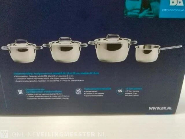 Pannenset 4 delig bk easy, cc003865-001, zilver - afbeelding 4 van  5