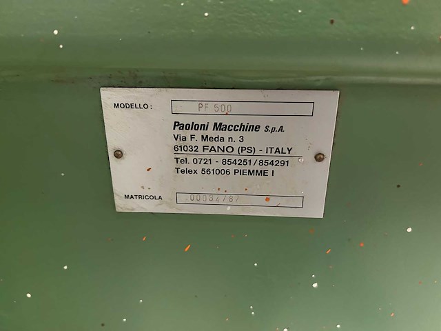 Paolini macchine pf500 vlakbank - afbeelding 3 van  12