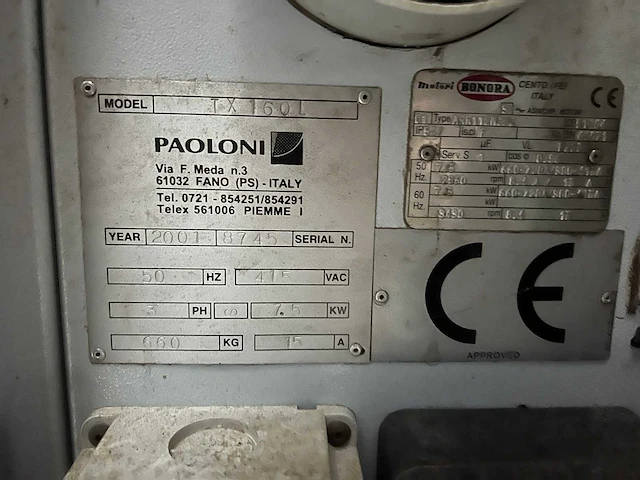 Paoloni - 2001 - tx 160 l - tafel- en spilfreesmachine - afbeelding 3 van  18