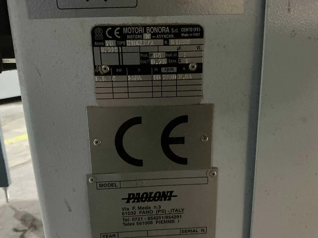Paoloni - p 150 - formaatcirkelzaagmachine - afbeelding 5 van  14