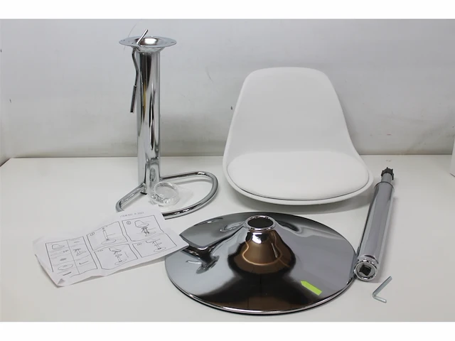 Paperflow barkruk bobba met zitkussen set van 2 wit - afbeelding 3 van  4