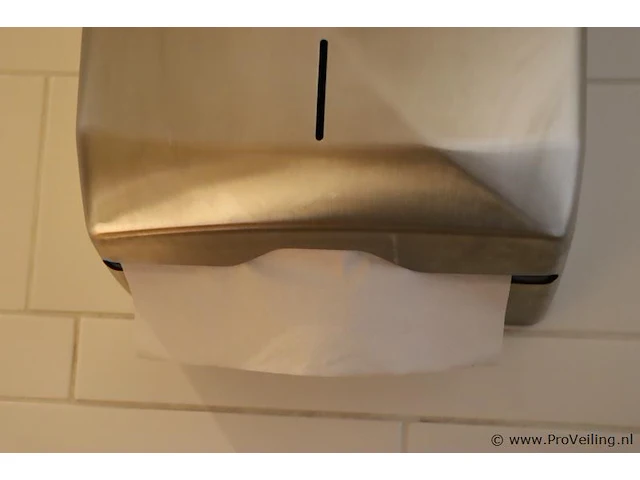 Papieren handdoekdispenser rvs - afbeelding 2 van  2
