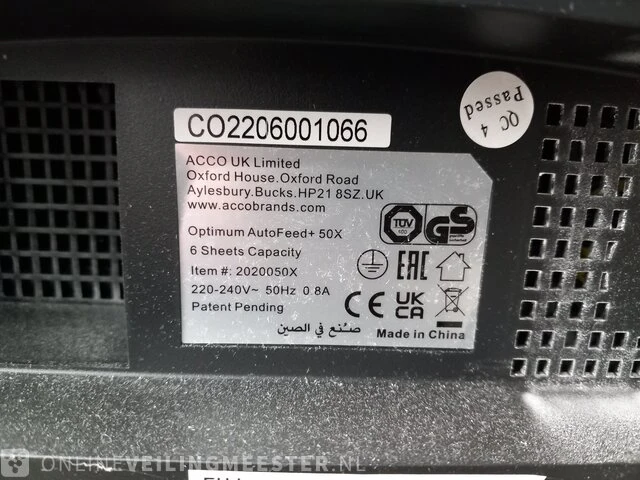 Papiervernietiger rexel, optimum autofeed+ 50x - afbeelding 7 van  7