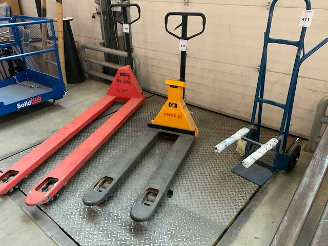 Papro hl318-l hand hydraulische palletwagen met weegschaal - afbeelding 1 van  9