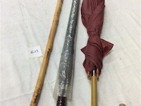 Paraplu's 2stuks + wandelstok - afbeelding 1 van  2