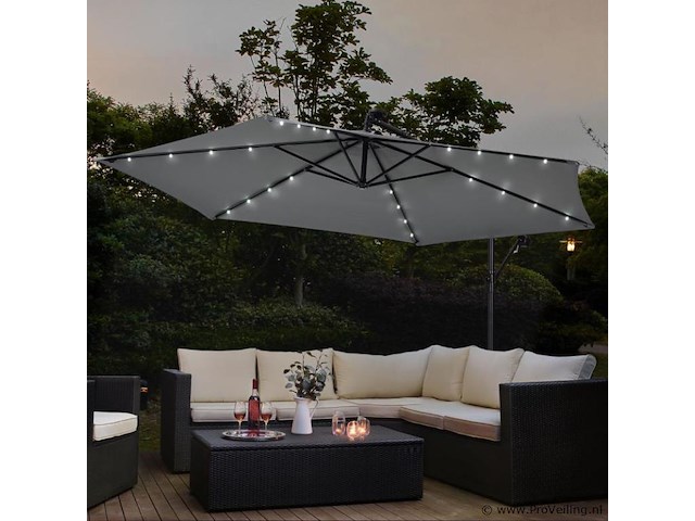 Parasol 300cm led - afbeelding 7 van  14