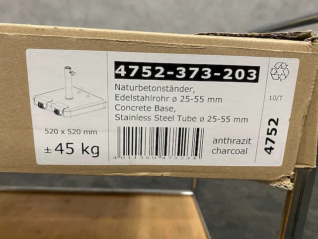 Parasolvoet beton - ongebruikt - 45kg - afbeelding 3 van  7