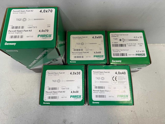 Parco rvs schroeven 1300 stuks a2 - afbeelding 1 van  1