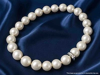 Parelsnoer 18k goud briljant - afbeelding 2 van  10